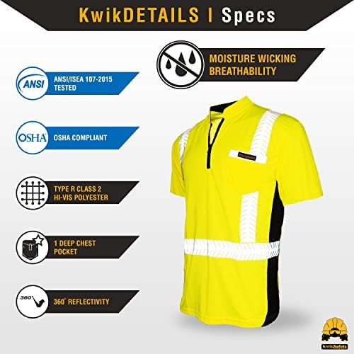 KWIKSAFETY - שארלוט, צפון קרוליינה - חולצות בטיחות שרוול קצר מובחר [צוואר צוות, כפתור וצווארון